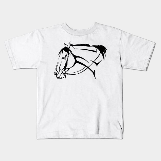 Western Horse Kids T-Shirt by SWON Design